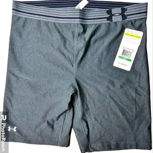 NWT Under Armour Heat Gear Alpha womens compression shorts charcoal #125657…